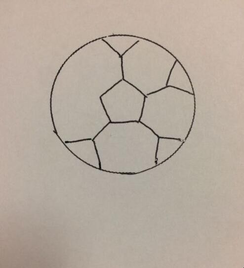 足球简笔画怎么画