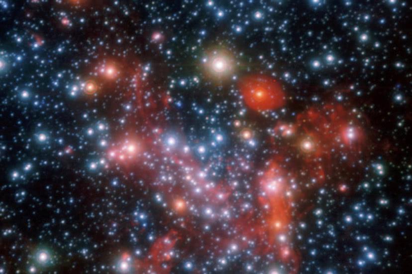银河系中心最亮的部分是什么？是聚集在一起的恒星