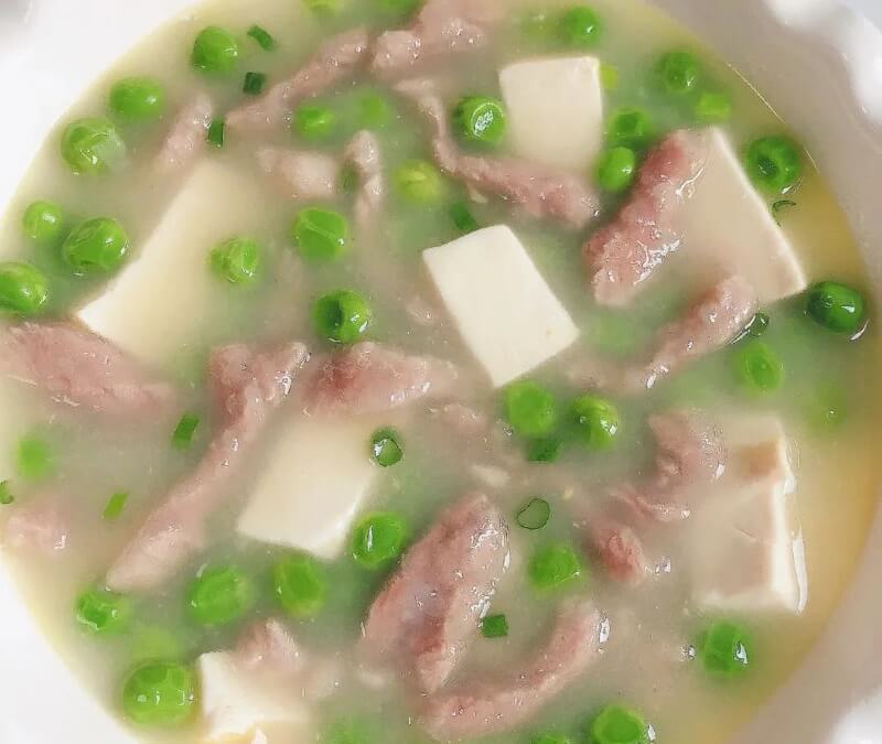 豌豆豆腐肉丝汤最好吃的做法